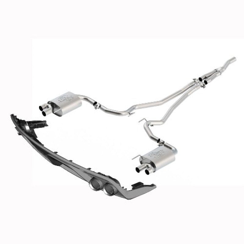 Ford Racing 2015 Mustang 2.3L Ecoboost Touring Cat-Back Exhaust System w/ GT350 Tips - Mammoth Racing -