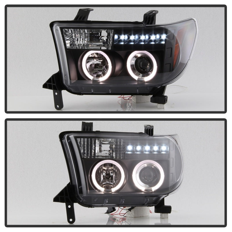 Spyder Toyota Tundra 07-133 Projector Headlights LED Halo LED Blk PRO-YD-TTU07-HL-BK - Mammoth Racing -