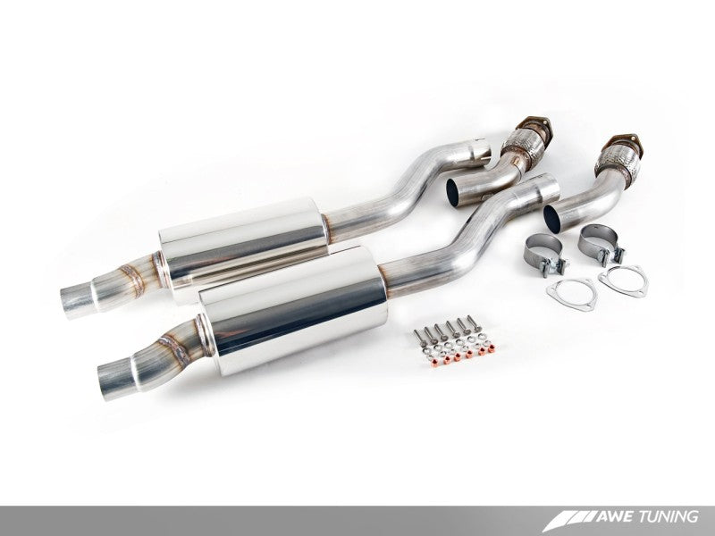 AWE Tuning Audi B8 / B8.5 S5 Cabrio Touring Edition Exhaust - Resonated - Chrome Silver Tips - Mammoth Racing -