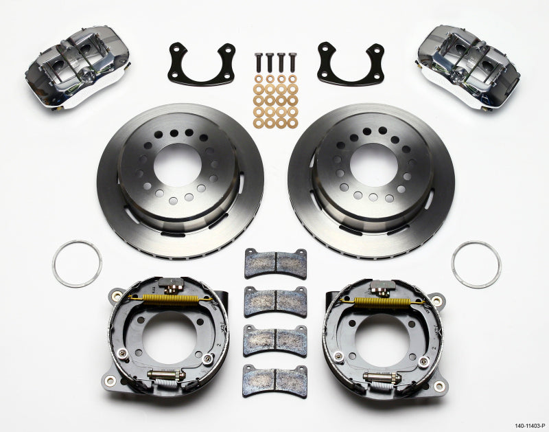 Wilwood Dynapro Low-Profile 11.00in P-Brake Kit - Polish Small Ford 2.50in Offset - Mammoth Racing -