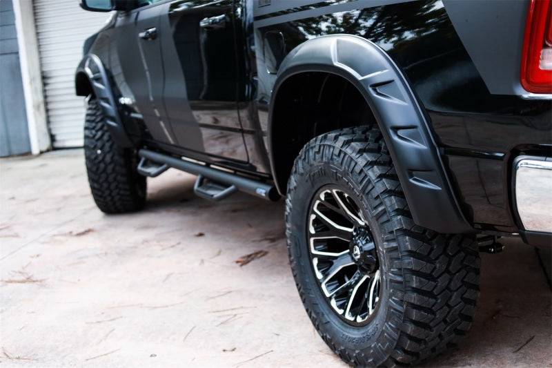 Bushwacker 19-22 Ram 1500 (Excl. Rebel/TRX) 76.3 & 67.4in Bed DRT Style Flares 4pc - Blk / Smooth - Mammoth Racing -