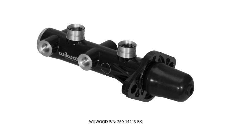 Wilwood Tandem Remote Master Cylinder - 1in Bore Black - My Store