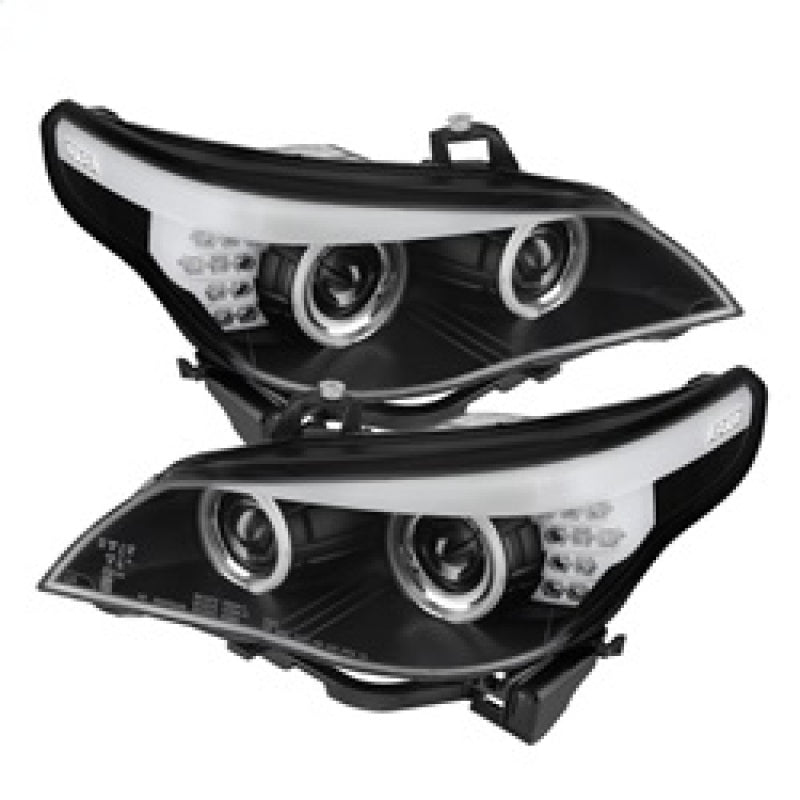 Spyder BMW E60 5-Series 04-07 Projector Halogen Model- CCFL Halo Blk PRO-YD-BMWE6004-CCFL-BK - Mammoth Racing -