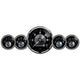 Autometer Prestige Series Black Diamond 3-3/8in Electric Speedometer 2-1/16in Elecrtric Oil Pressure - My Store