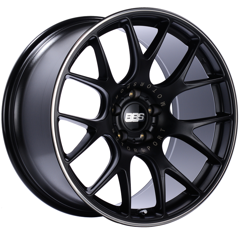 BBS CH-R 20x10.5 5x114.3 ET24 CB66 Satin Black Polished Rim Protector Wheel - Mammoth Racing -