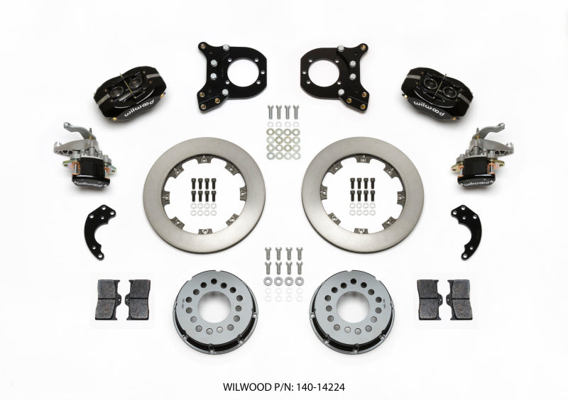 Wilwood Forged Dynalite P/S Rear Kit w/MC4 P-Brake Chev 12 Bolt w/Clip Eliminator - My Store