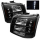 Spyder Chevy Silverado 1500/2500 03-06 Bumper Lights Crystal Headlights Blk HD-YD-CS03-1PC-AM-BK - Mammoth Racing -