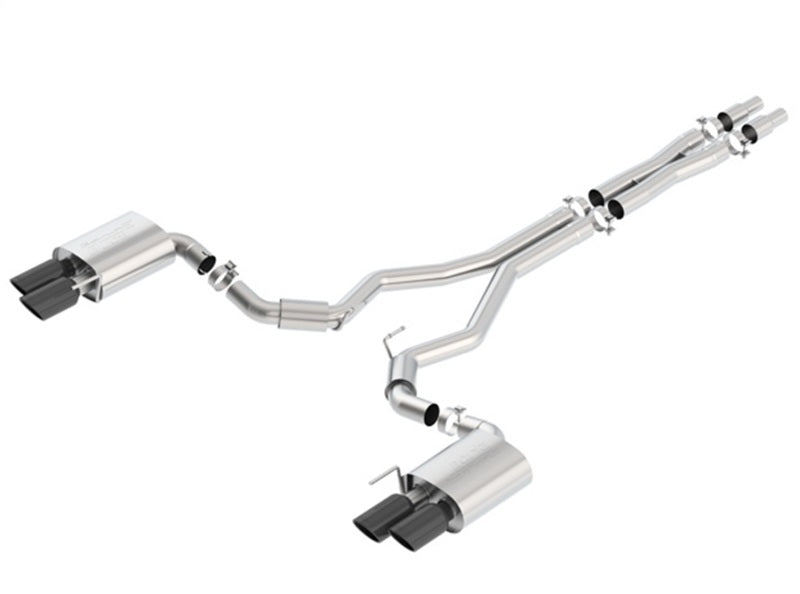 Borla 2018 Ford Mustang GT (A/T / M/T) 3in S-Type Catback Exhaust w/o Valves w/ Black Chrome Tips - My Store