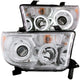 ANZO 2007-2013 Toyota Tundra Projector Headlights w/ Halo Chrome (CCFL) - Mammoth Racing -