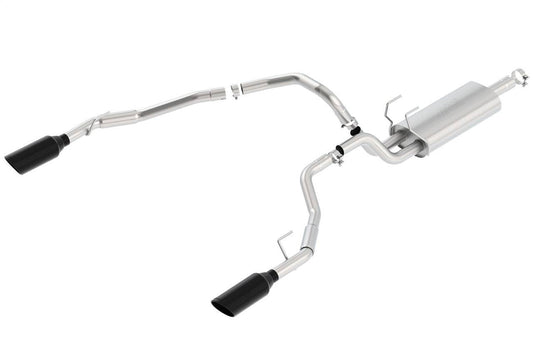 Borla 09-17 Ram 1500 5.7L V8 3in-2.5in Dual Out Pipe 5in Tip S-Type Exhaust Black Chrome - Mammoth Racing -
