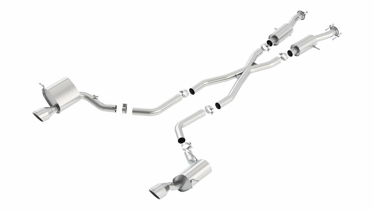 Borla 2015 Jeep Grand Cherokee SRT8 S-Type Dual Round Rolled Exit Catback Exhaust - Mammoth Racing -