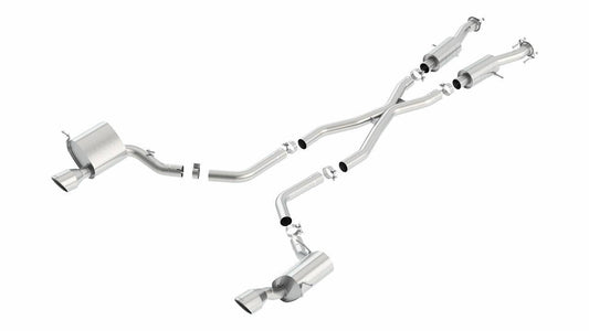 Borla 2015 Jeep Grand Cherokee SRT8 S-Type Dual Round Rolled Exit Catback Exhaust - Mammoth Racing -