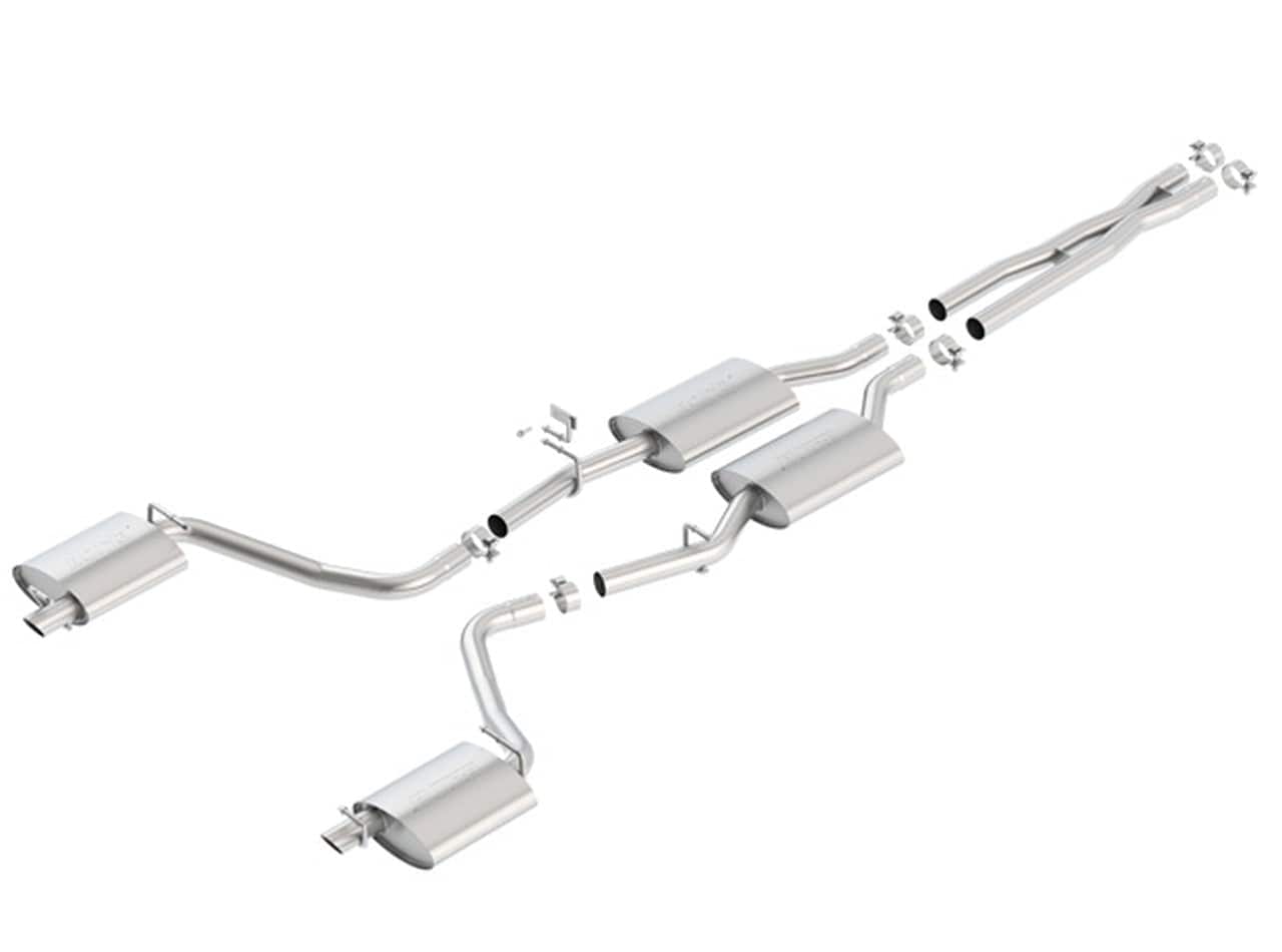Borla 15-16 Dodge Charger 3.6L V6 S-Type Cat Back Exhaust (Uses Factory Valence) - Mammoth Racing -