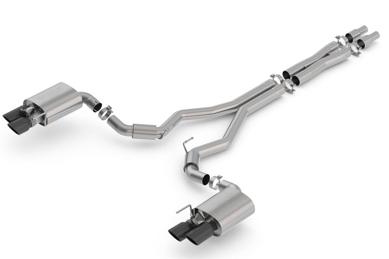 Borla 2018 Ford Mustang GT 5.0L AT/MT 3in S-Type Catback Exhaust Black Chrome Tips w/ Valves - Mammoth Racing -