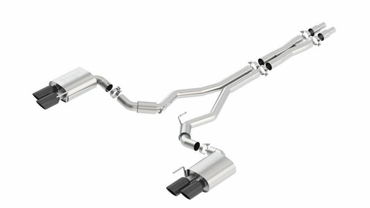 Borla 2018 Ford Mustang GT (A/T / M/T) 3in S-Type Catback Exhaust w/o Valves w/ Black Chrome Tips