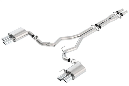 Borla 2018 Ford Mustang GT 5.0L AT/MT (w/o Valves) ATAK 3in Cat-Back Exhaust w/Polished Tips - Mammoth Racing -