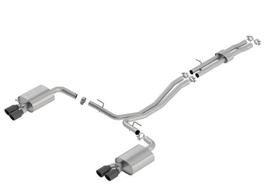 Borla 18-19 Ford Explorer Sport 3.5L 2.5in 2.25in Diameter S-Type Exhaust Black Chrome 3.5in Tip - Mammoth Racing -