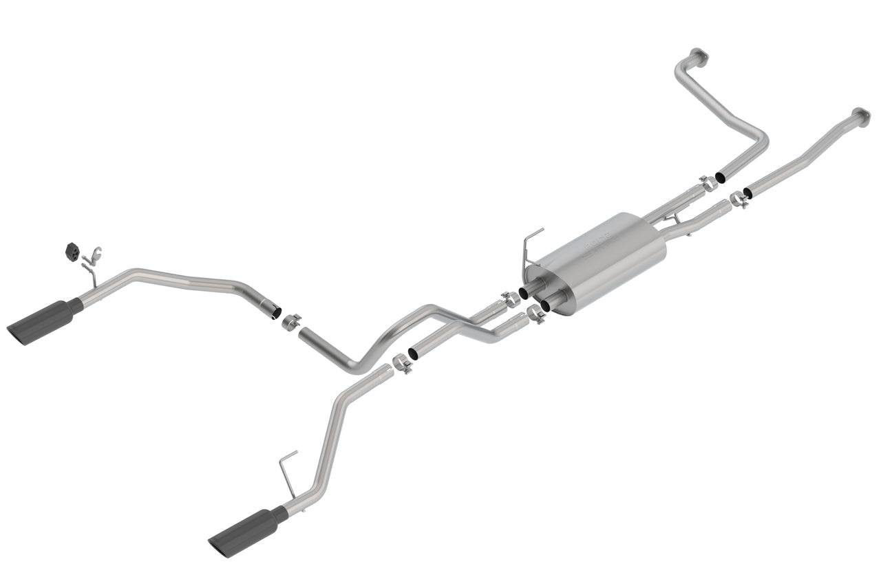 Borla 16-19 Nissan Titan 5.6L V8 2WD/4WD S-Type Catback Exhaust - Black Chrome Tips - Mammoth Racing -