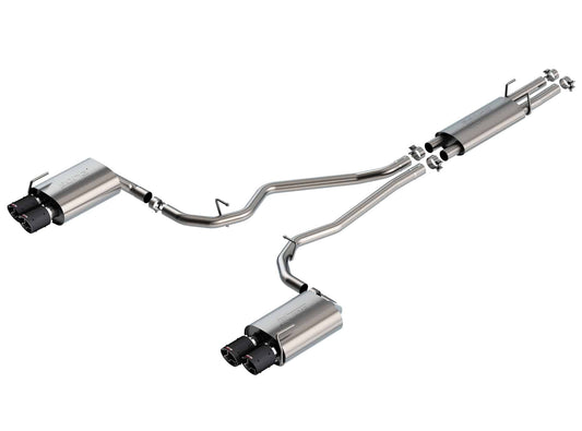 Borla 2020 Ford Explorer ST 3.0L V6 2.25in S-type Exhaust - Carbon Fiber Tips