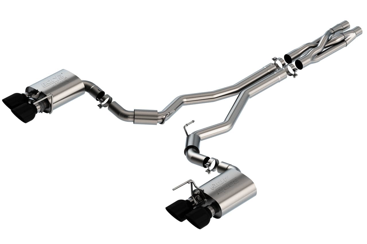 Borla 2020 Ford GT500 5.2L AT 3in ATAK CatBack Exhaust w/ Black Chrome Tips - Mammoth Racing -