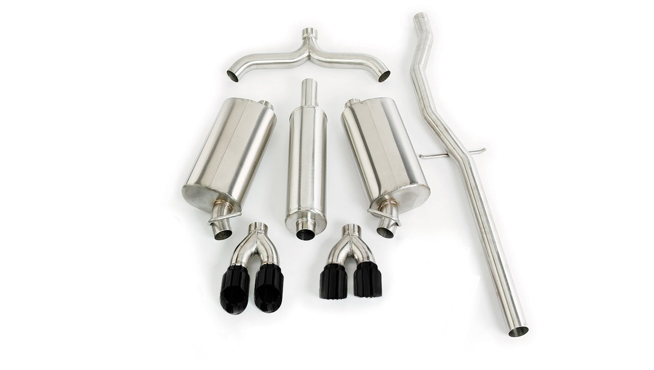 Corsa 04-08 Cadillac XLR 4.6L 25in Cat-Back Dual Rear w Twin 35in Black Pro-Series Tips - Mammoth Racing -