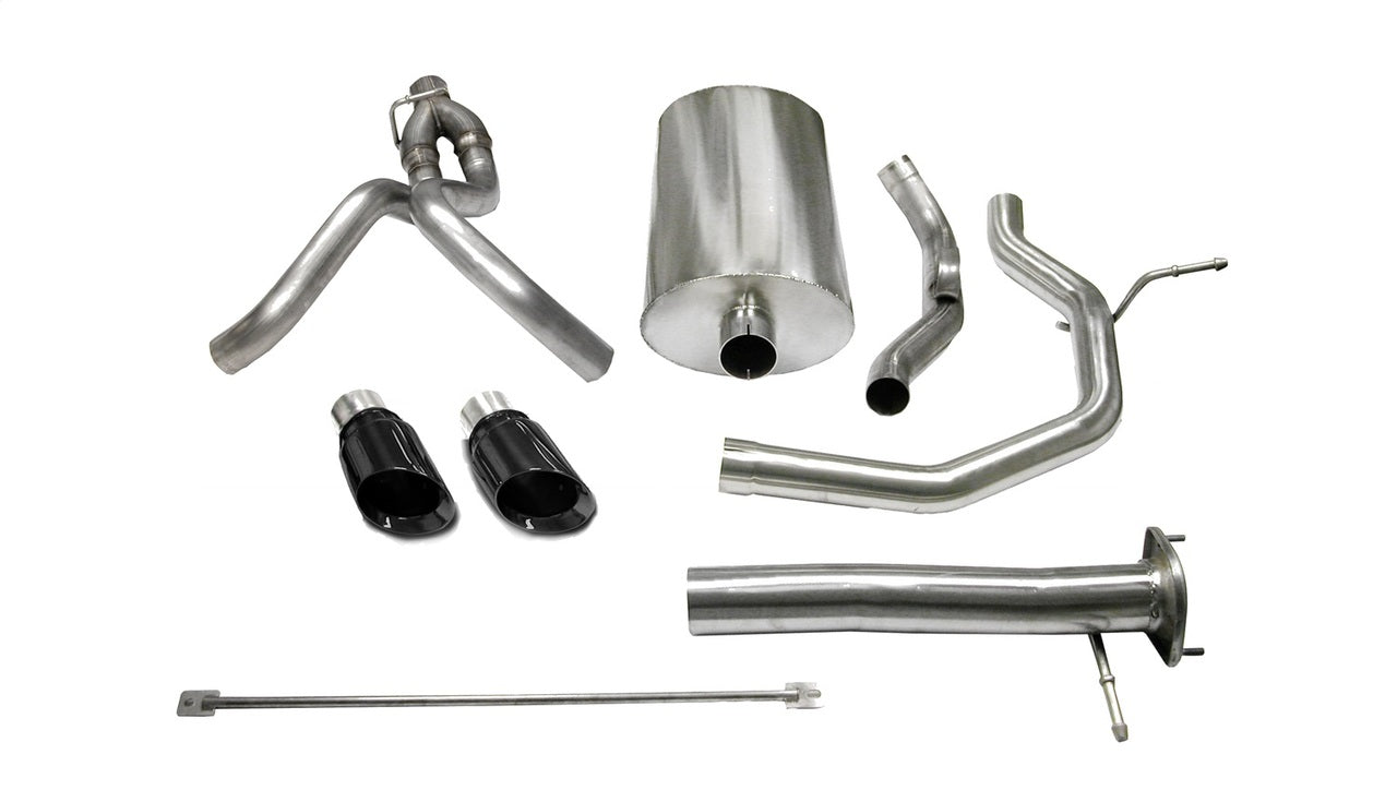 Corsa 03-06 Chevrolet SSR 5.3L V8 3in Cat-Back Dual Rear w Single 4in Black Pro-Series Tips - Mammoth Racing -