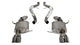 14568 Corsa 2.5 Inch Cat-Back Sport Dual Rear Exhaust 3.0 Inch Polished Tips 08-12 BMW M3 E92 Coupe/Convertible Stainless Steel Corsa Performance - Mammoth Racing -COR14568