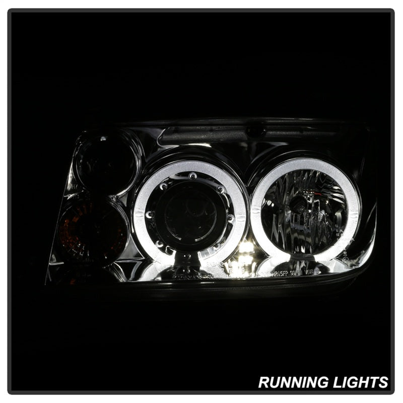 Spyder Volkswagen Jetta 99-05 Projector HeadlightsLED Halo Chrm PRO-YD-VJ99-HL-C - Mammoth Racing -