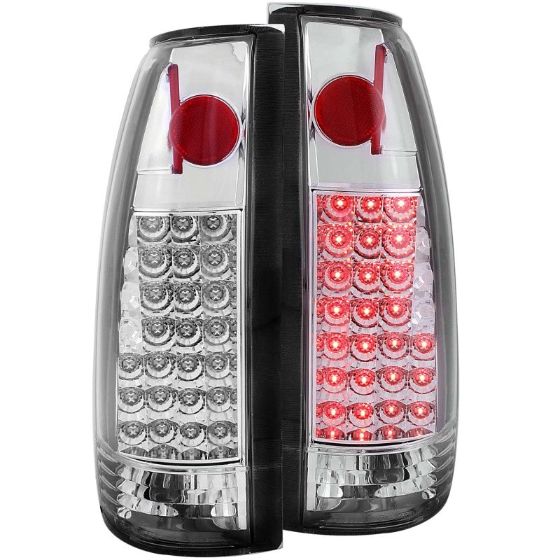 ANZO 1999-2000 Cadillac Escalade LED Taillights Chrome - Mammoth Racing -