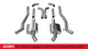 Corsa 14976 3.0 Inch Cat-Back Plus X-Pipe Xtreme Exhaust Dual Rear Exit No Tips 10-13 Chevrolet Camaro SS Coupe Manual Trans - Mammoth Racing -COR14976