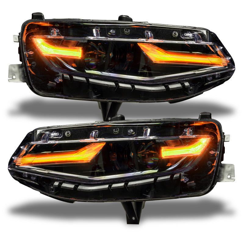 Oracle 19-21 Chevy Camaro LS/LT RGB+A Headlight DRL Upgrade Kit - ColorSHIFT w/o Controller - Mammoth Racing -