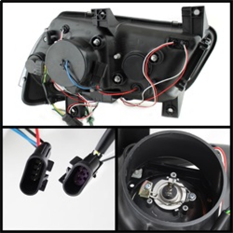 Spyder Dodge Charger 11-14 Projector Headlights Halogen - Light Tube DRL Blk PRO-YD-DCH11-LTDRL-BK - Mammoth Racing -