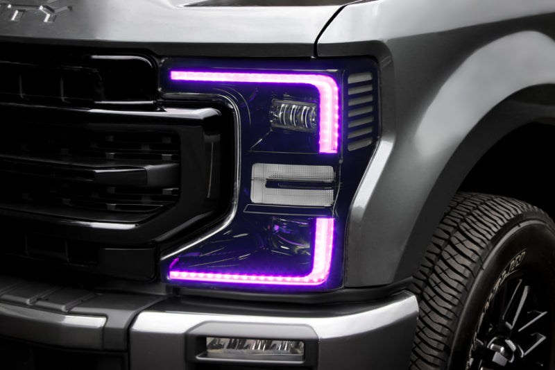 Oracle 20-22 Ford F-250/350 Super Duty Dynamic ColorSHIFT Headlight DRL Upgrade Kit w/Switchback - Mammoth Racing -