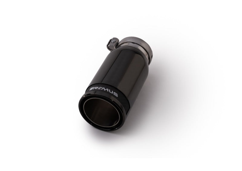 Remus Universal Sport Exhaust 84mm Blk Chrm Straight w/Carbon Insert & Adj Clamp Tail Pipe (Single) - Mammoth Racing -
