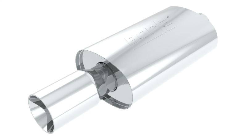 Borla Boomer Blow Torch Muffler Oval 2-1/4in x 4in Side Round Out - Mammoth Racing -