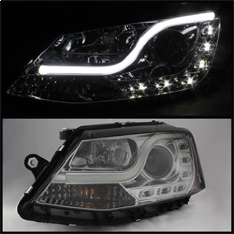 Spyder Volkswagen Jetta 11-14 Projector Headlights Halogen Light Tube DRL Smke PRO-YD-VJ11-LTDRL-SM - Mammoth Racing -