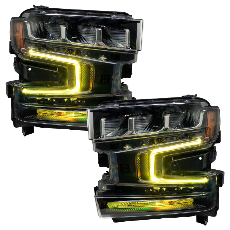 Oracle 19-21 Chevy Silverado 1500 RGB+W Headlight DRL Upgrade Kit - ColorSHIFT 2 - Mammoth Racing -