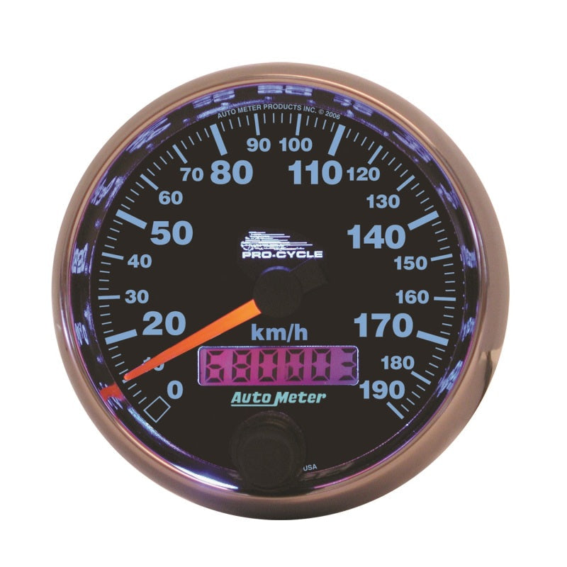 Autometer Pro-Cycle Gauge Speedo 2 5/8in 190 Kmh Elec Black - My Store