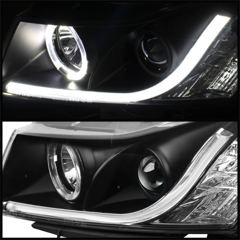 Spyder Chevy Cruze 11-14 Projector Headlights Light Tube DRL Blk PRO-YD-CCRZ11-LTDRL-BK - Mammoth Racing -