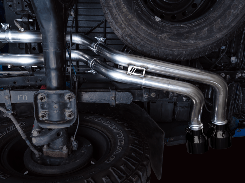 AWE 16-22 Toyota Tacoma 0FG Catback Exhaust w/ BashGuard - Dual Diamond Black Tips - My Store