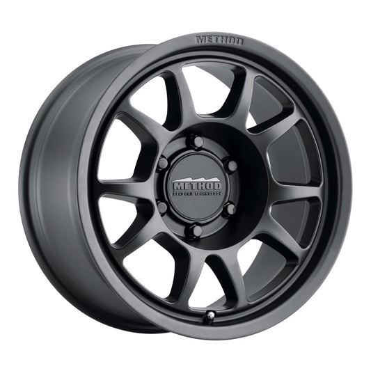 Method Mr702 17x8.5 0mm Offset 6x5.5 106.25mm CB Matte Black Wheel