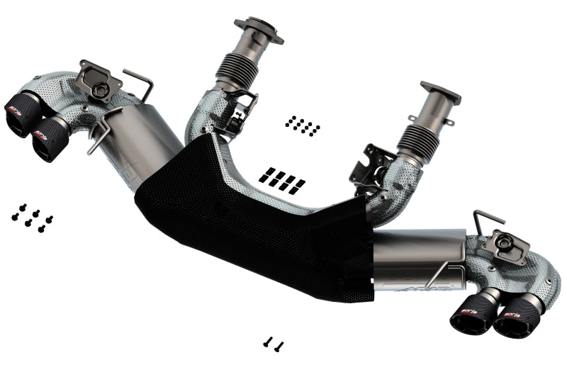 Borla 2020 Chevrolet Corvette C8 6.2L ATAK 3in Exhaust System Dual Round Angle Cut Carbon Fiber Tips - My Store