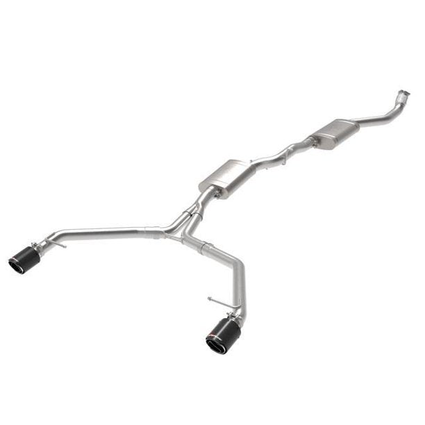 afe MACH Force-Xp 13-16 Audi Allroad L4 SS Axle-Back Exhaust w/ Black Tips - Mammoth Racing -
