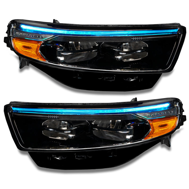 Oracle 20-22 Ford Explorer Dynamic RGB Headlight DRL Upgrade Kit - ColorSHIFT - Dynamic - Mammoth Racing -