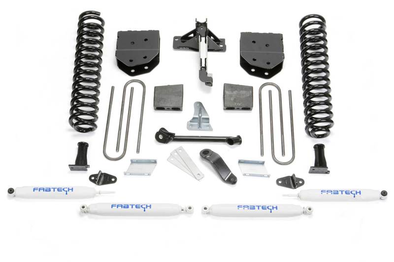 Fabtech 08-16 Ford F350/450 4WD 8 Lug 6in Basic Sys w/Perf Shks - My Store