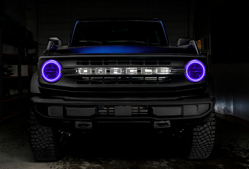 Oracle 2021 Ford Bronco Base Headlight LED Halo Kit - ColorSHIFT - w/ Simple Controller - Mammoth Racing -
