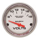 Autometer Marine Chrome Ultra-Lite 2-1/16in 18V Electric Voltmeter Gauge - My Store