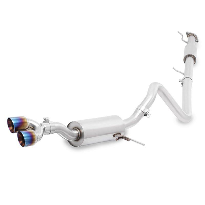 Mishimoto 14-16 Ford Fiesta ST 1.6L 2.5in Stainless Steel Resonated Cat-Back Exhaust w/ Burnt Ti - Mammoth Racing -