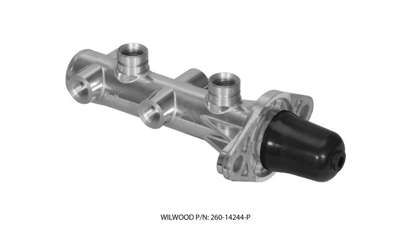 Wilwood Tandem Remote Master Cylinder - 1 1/8in Bore Ball Burnished - My Store