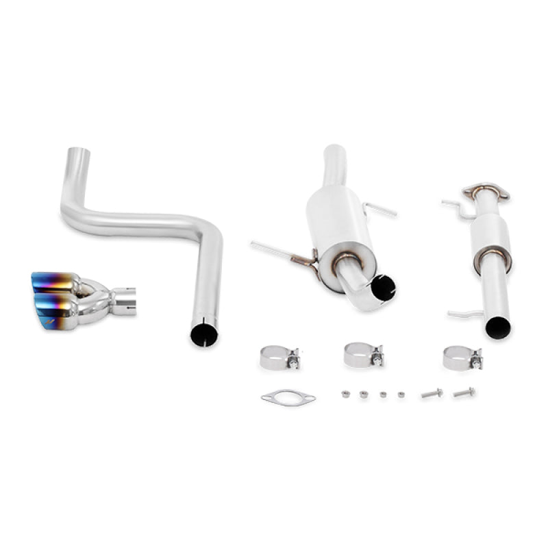 Mishimoto 14-16 Ford Fiesta ST 1.6L 2.5in Stainless Steel Resonated Cat-Back Exhaust w/ Burnt Ti - Mammoth Racing -